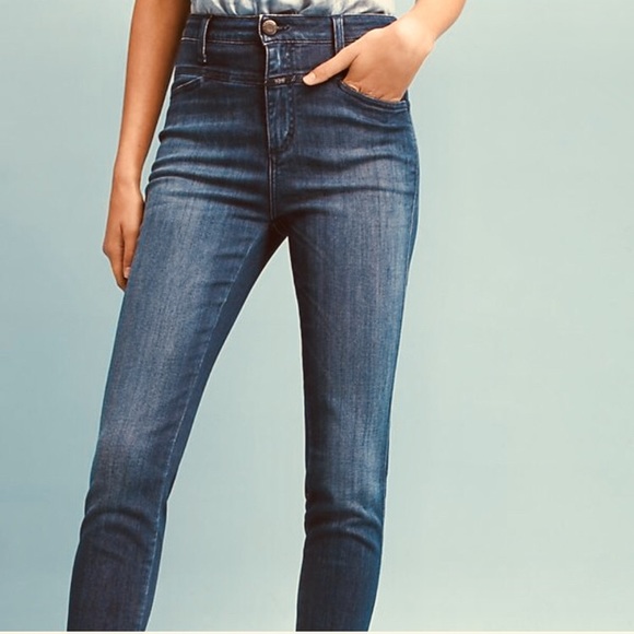 closed skinny pusher high waist